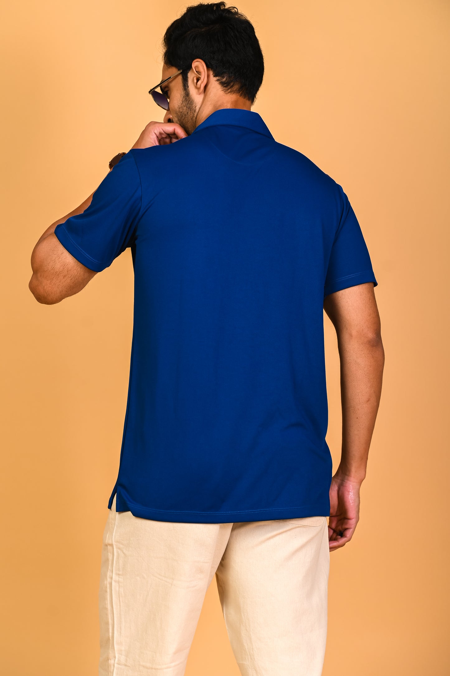 Men's Solid Half Sleeve Cuban Collar Knit Shirt