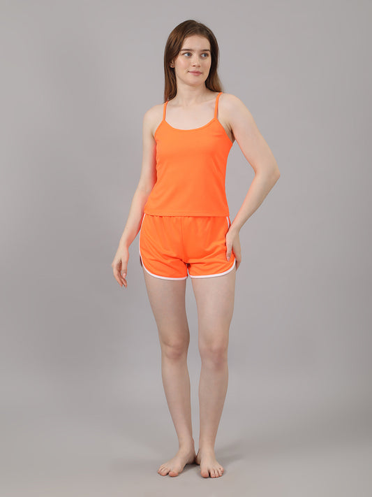 Neon Orange Spaghetti Strap Top