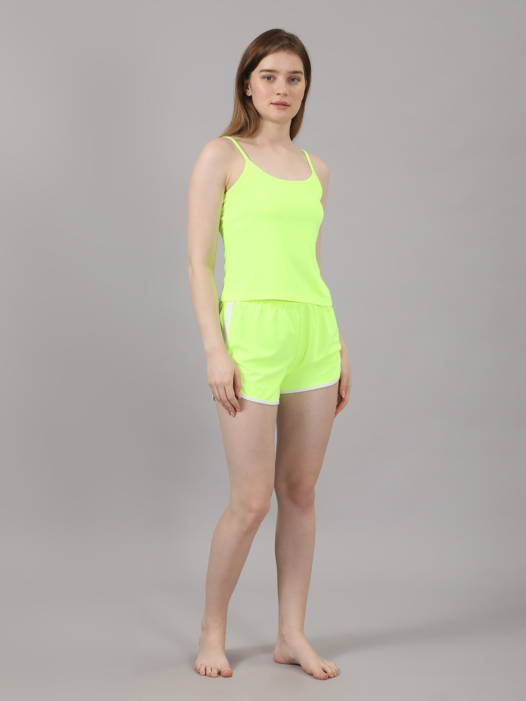 Neon Lime Lounge Shorts for Women